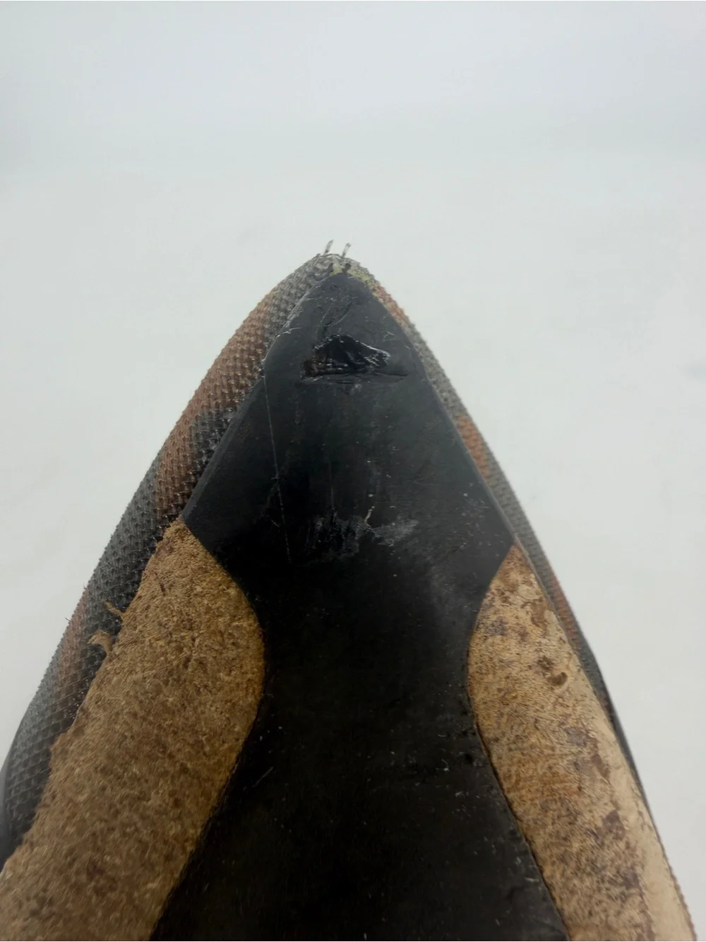 Fendi Colibrì Leather Ballet Flats in Brown/Black Size 38.5